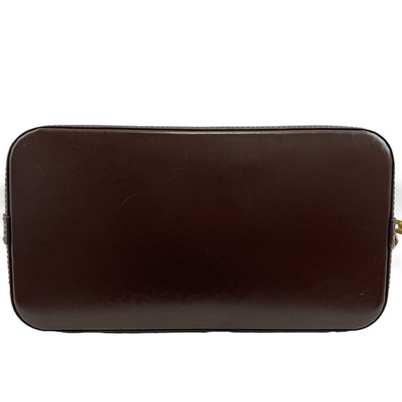 Louis Vuitton Alma Damier Ebene PM Brown Top Handle W/ Lock & Key - Picture 6 of 13